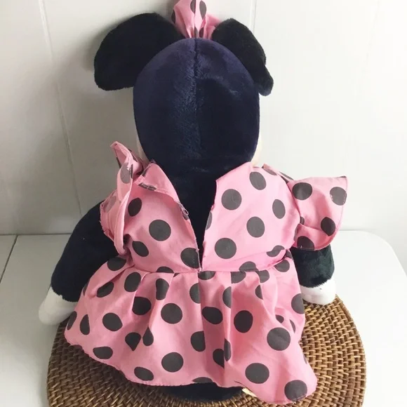 Vintage Applause Minnie Mouse Jumbo 25" Plush Stuffed Animal Doll Pink Black - Picture 4 of 6